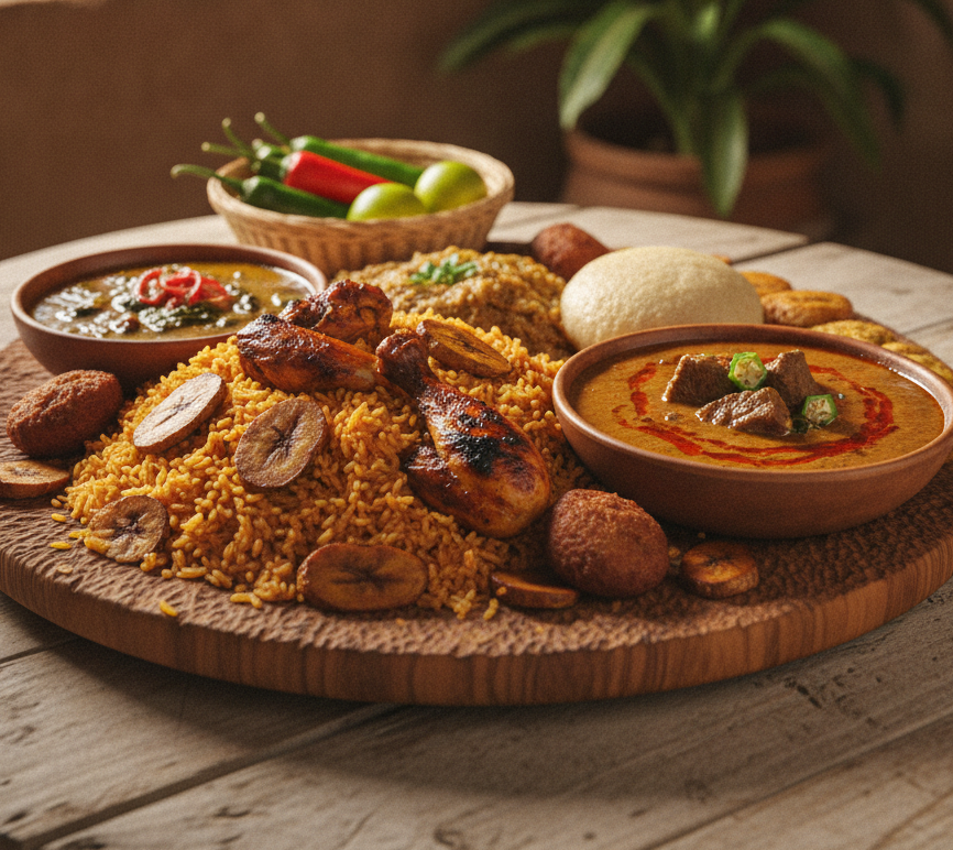 African Food no people zoom focus on the food
