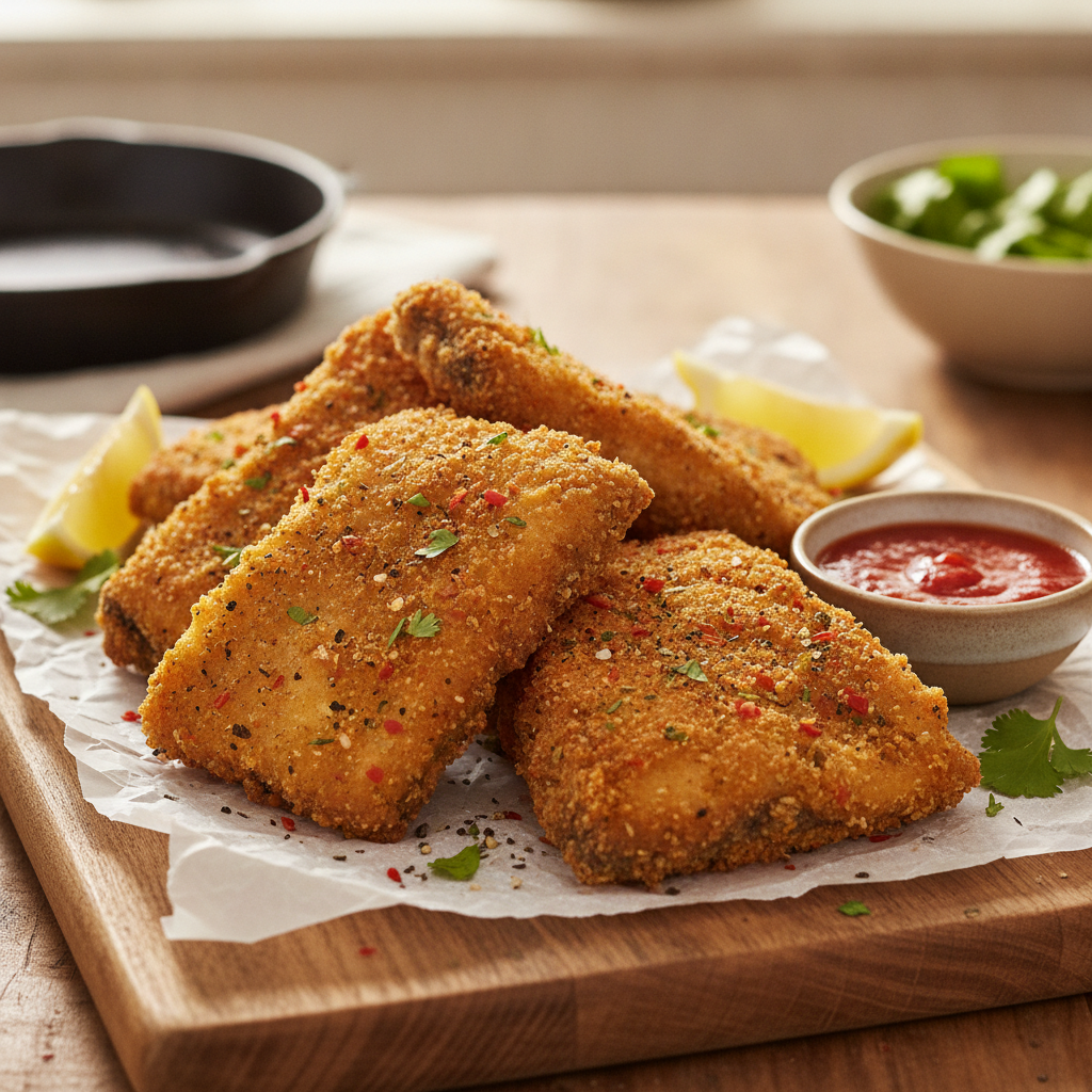 African Fried Catfish no people zoom focus on the food